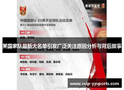 某国家队最新大名单引发广泛关注原因分析与背后故事
